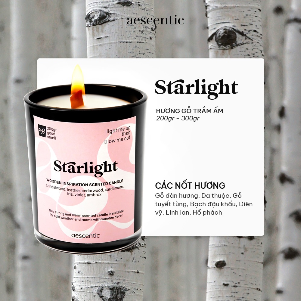 Nến thơm AESCENTIC - STARLIGHT 200 gram